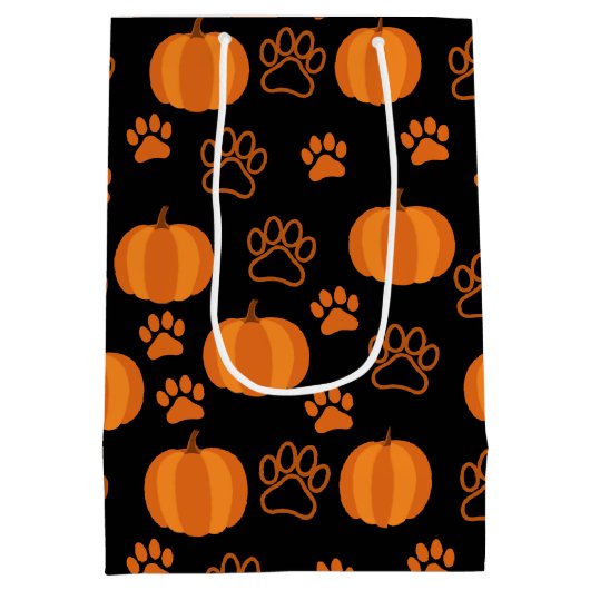 Pompoenen en Paws Halloween Medium Cadeauzakje (Achterkant)