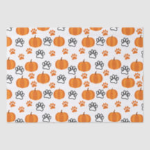 Pompoenen en Paws Halloween Wit