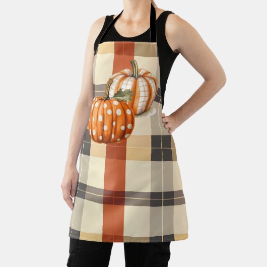 Pompoenen en Plaid Herfst Schort (Insitu)