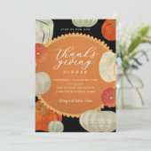 Pompoenen en Pompoen Pie Thanksgiving Diner Kaart (Staand voorkant)