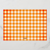 Pompoenen en pompoenen gradiënt, goud, Thanksgivin Folie Uitnodiging (Achterkant)