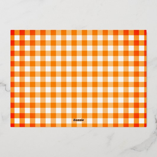 Pompoenen en pompoenen gradiënt, goud, Thanksgivin Folie Uitnodiging (Achterkant)