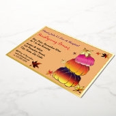 Pompoenen en pompoenen gradiënt, goud, Thanksgivin Folie Uitnodiging (Gedraaid)