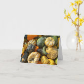 Pompoenen en Pompoenen Herfst Kaart (Gele Bloem)