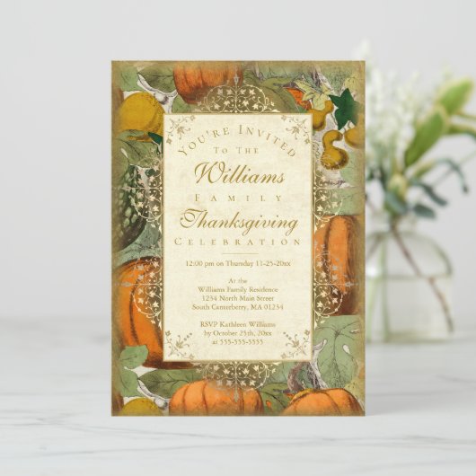  pompoenen en pompoenen kaart (Staand voorkant)