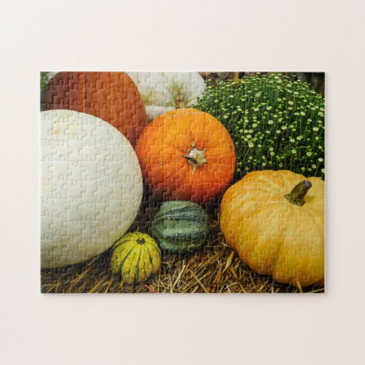 Pompoenen en pompoenen legpuzzel (Horizontaal)