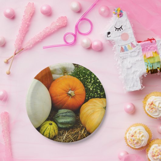 Pompoenen en pompoenen papieren bordje (Feest)