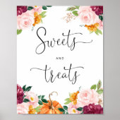 Pompoenen en pompoenen, van Floral Poster (Voorkant)