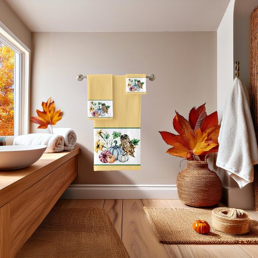 Pompoenen en pompoenen van herfsten bad handdoek