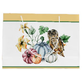 Pompoenen en pompoenen van herfsten groot cadeauzakje (Achterkant)