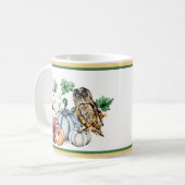 Pompoenen en pompoenen van herfsten koffiemok (Voorkant links)