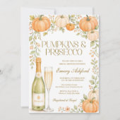 Pompoenen en Prosecco Bruidsdouche in de herfst Kaart (Voorkant)