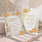 Pompoenen en Prosecco Bruidsdouche in de herfst Kaart