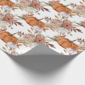 Pompoenen en Rozen Cadeaupapier (Hoek)