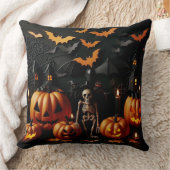 Pompoenen en skelet kussen (Deken)