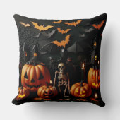 Pompoenen en skelet kussen (Voorkant)