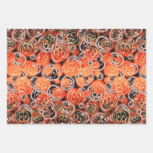 Pompoenen en Skulls Inpakpapier Vel (Voorkant 2)