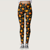 Pompoenen en Spider Webs Halloween-Leggings Leggings (Voorkant)