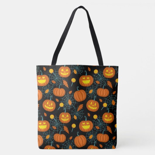 Pompoenen en spinWebs Tote Bag (Voorkant)
