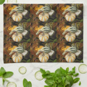 Pompoenen en Squash Stilleven Patroon Theedoek (Gevouwen)