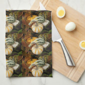 Pompoenen en Squash Stilleven Patroon Theedoek (Quarter Fold)