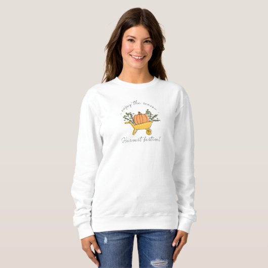 Pompoenen en valbladeren trui (Voorkant volledig)