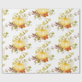 Pompoenen en valbladeren Verzegelde Herfst Cadeaupapier (Vlak)