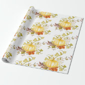 Pompoenen en valbladeren Verzegelde Herfst Cadeaupapier (Uitgerold)