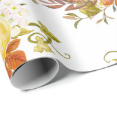 Pompoenen en valbladeren Verzegelde Herfst Cadeaupapier (Rol Hoek)