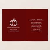 Pompoenen en vallend bladeren Thanksgiving Luxury Folie Kaarten (Binnen)