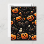 Pompoenen en vleermuizen briefkaart (Voorkant / Achterkant)