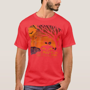  pompoenen en vleermuizen eng Halloween Nig T-shirt
