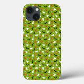 Pompoenen en vleermuizen groen thema Case-Mate iPhone case (Achterkant)