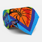 Pompoenen en vleermuizen in patronen van groen/bla stropdas (Opgerold)