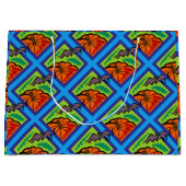 Pompoenen en vleermuizen in Pattern, Name, Hallowe Groot Cadeauzakje (Voorkant)