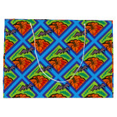 Pompoenen en vleermuizen in Pattern, Name, Hallowe Groot Cadeauzakje (Achterkant)