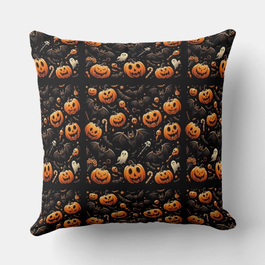 Pompoenen en vleermuizen kussen (Achterkant)