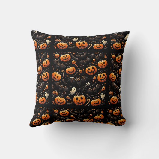 Pompoenen en vleermuizen kussen (Achterkant)