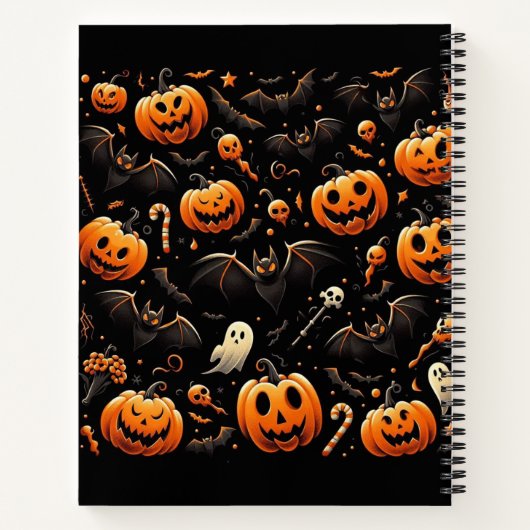 Pompoenen en vleermuizen notitieboek (Achterkant)