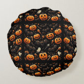 Pompoenen en vleermuizen rond kussen (Achterkant)