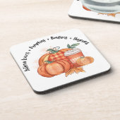 Pompoenen en vreugdevuren bier onderzetter (Linkerzijde)