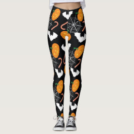 Pompoenen en webben Halloween Leggings