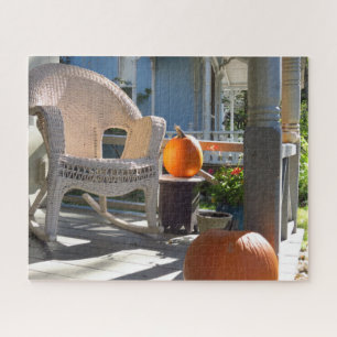 Pompoenen en Wicker Rocker - Martha's wijngaard Legpuzzel