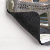 Pompoenen en Wicker Rocker - Martha's wijngaard Muismat (Hoek)