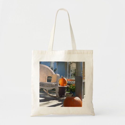 Pompoenen en Wicker Rocker - Martha's wijngaard Tote Bag (Voorkant)