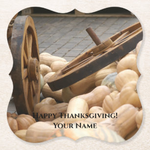 Pompoenen en Wielen Kartonnen Onderzetters