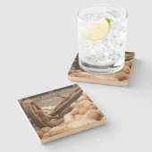 Pompoenen en Wielen Stenen Onderzetter (Zijkant)