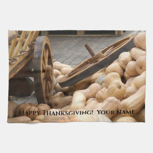 Pompoenen en Wielen Theedoek (Horizontaal)