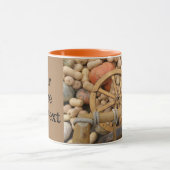 Pompoenen en wieltjes van de landelijke houten kar mok (Midden)