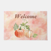 Pompoenen en wijnstokken Herfst Herfst welkom Deurmat (Voorkant)